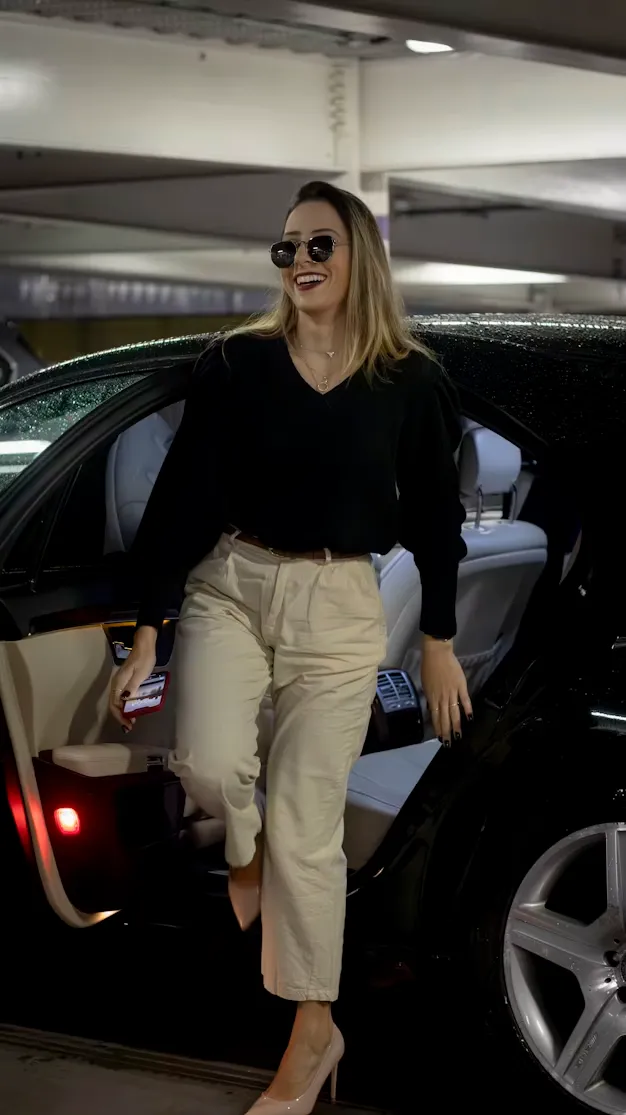 Executive Chauffeur Opening Car Door